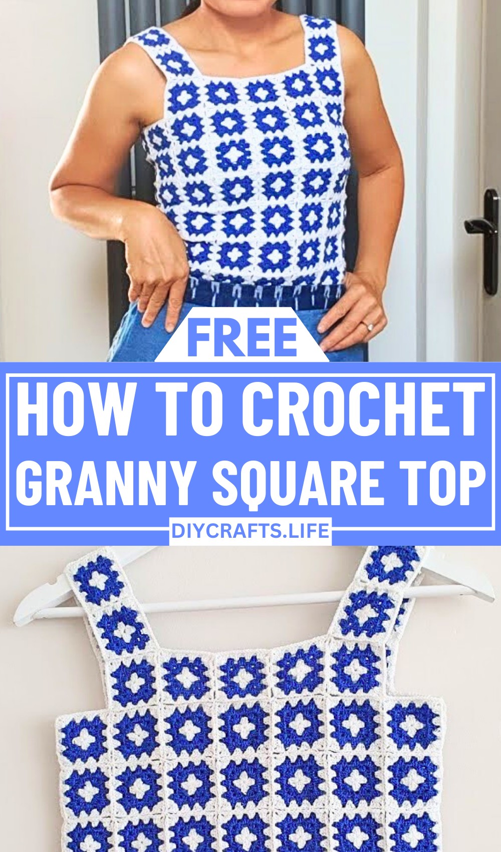 Modern Crochet Granny Square Top – Artistic and Stylish