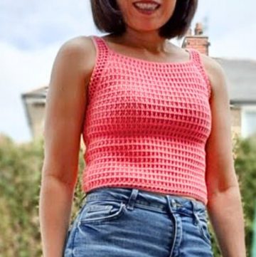 Soft Bamboo Cotton Crochet Top - Stylish Summer Crop