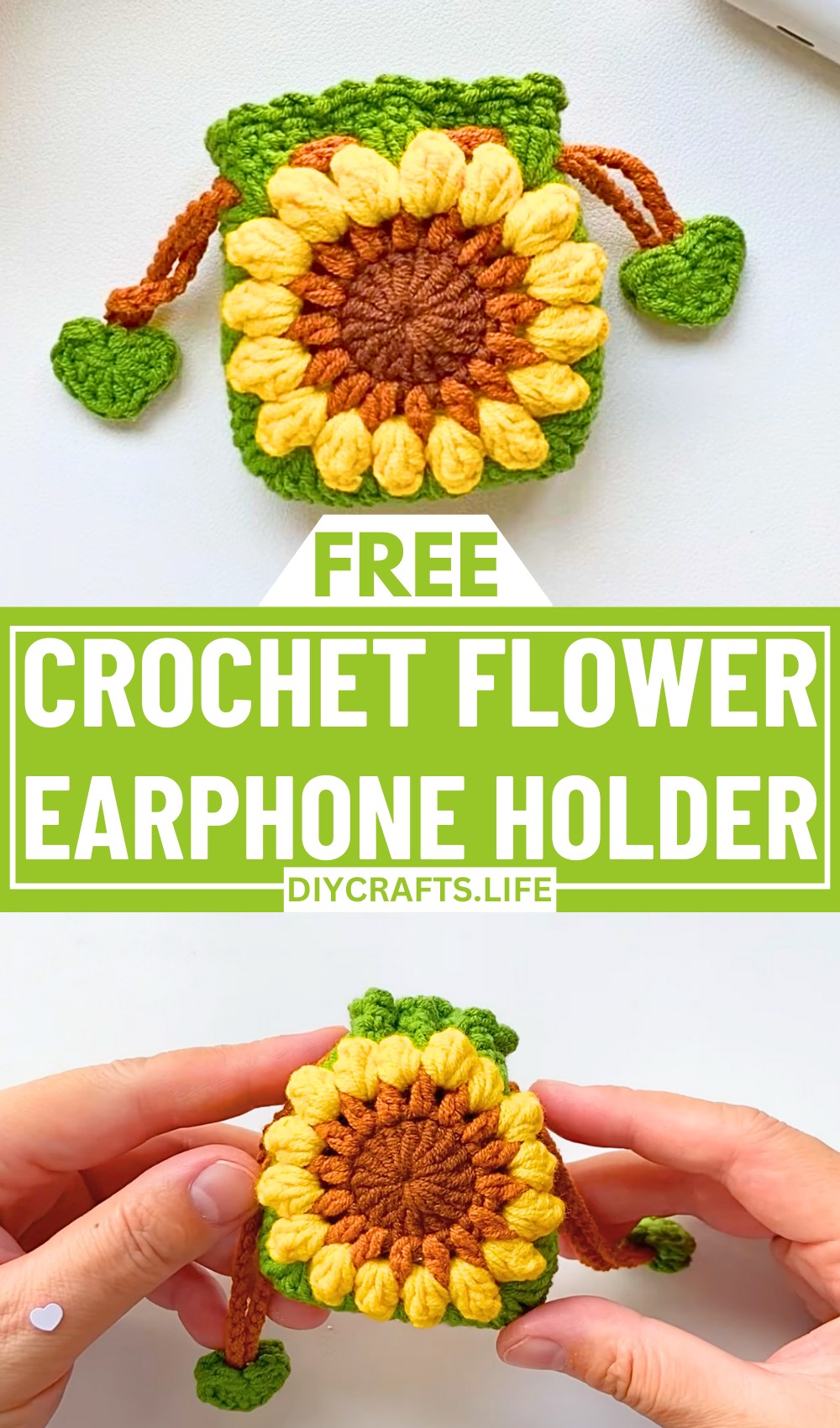 Stylish Crochet Flower Earphone Holder - Easy & Fun!