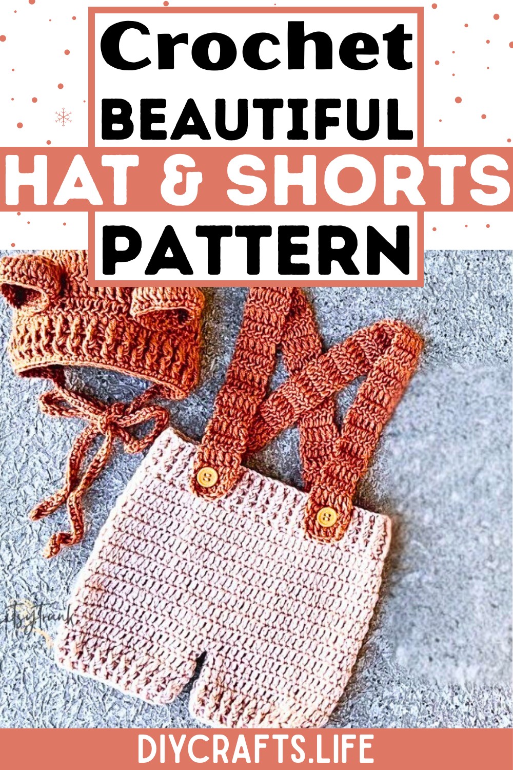 Crochet Baby Bear Hat & Shorts Set