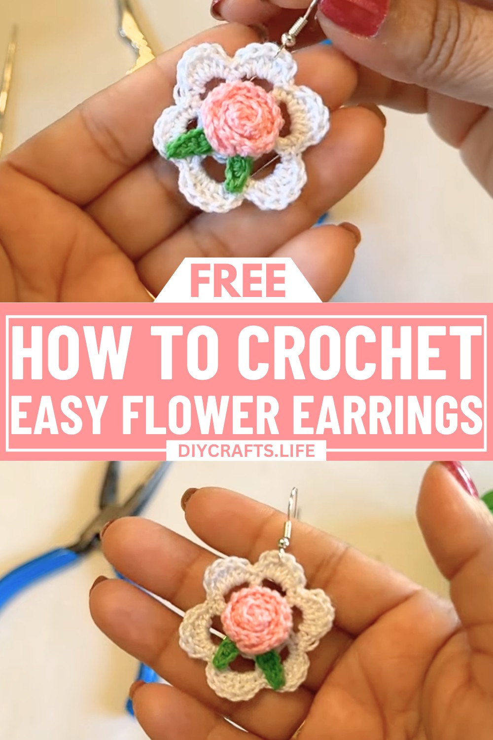 Crochet Flower Earrings – Craft Your Style