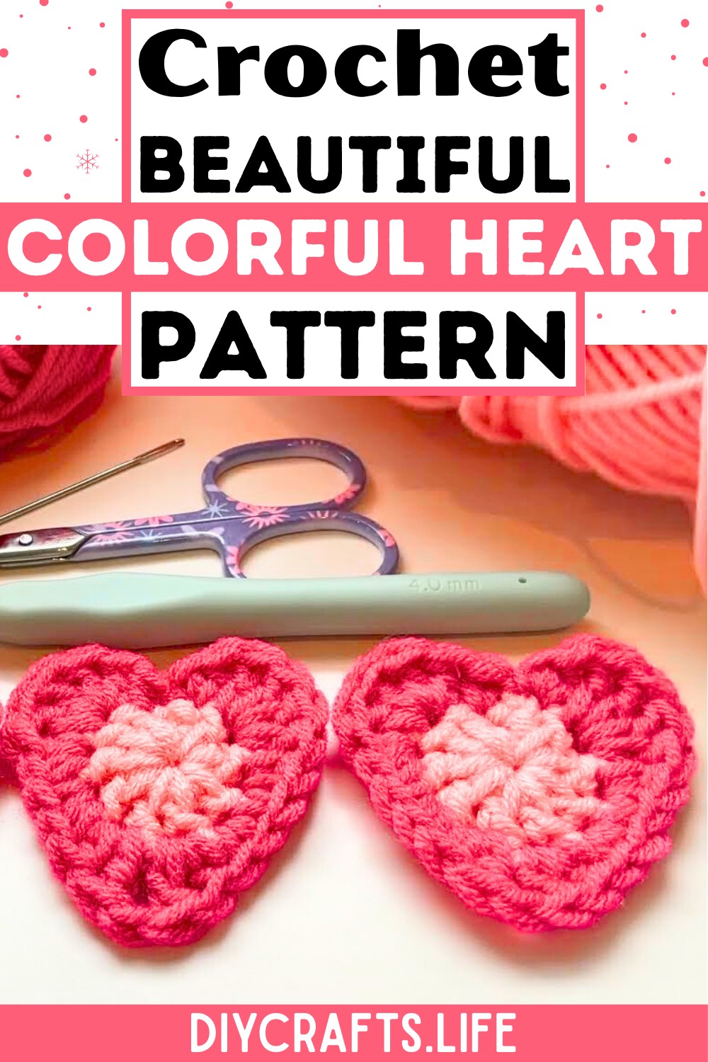 Learn to Make a Colorful Crochet Heart Appliqué