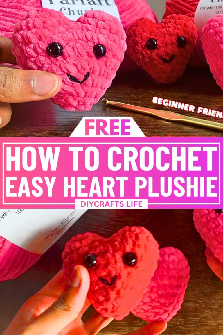 Crochet Heart Plushie Pattern – Cute and Personalized - DIY Crafts