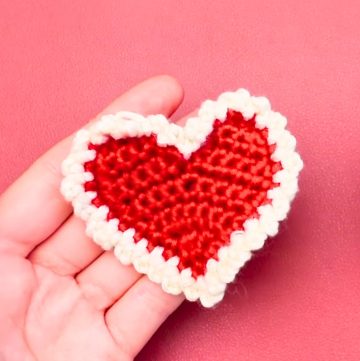 Crochet Heart for Valentine Accessories & Gifts