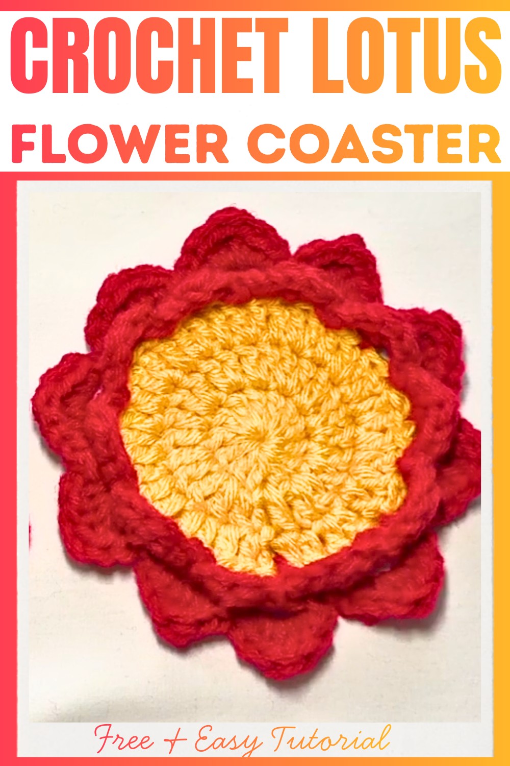 Crochet Lotus Flower Coaster – Elegant and Artistic Decoration