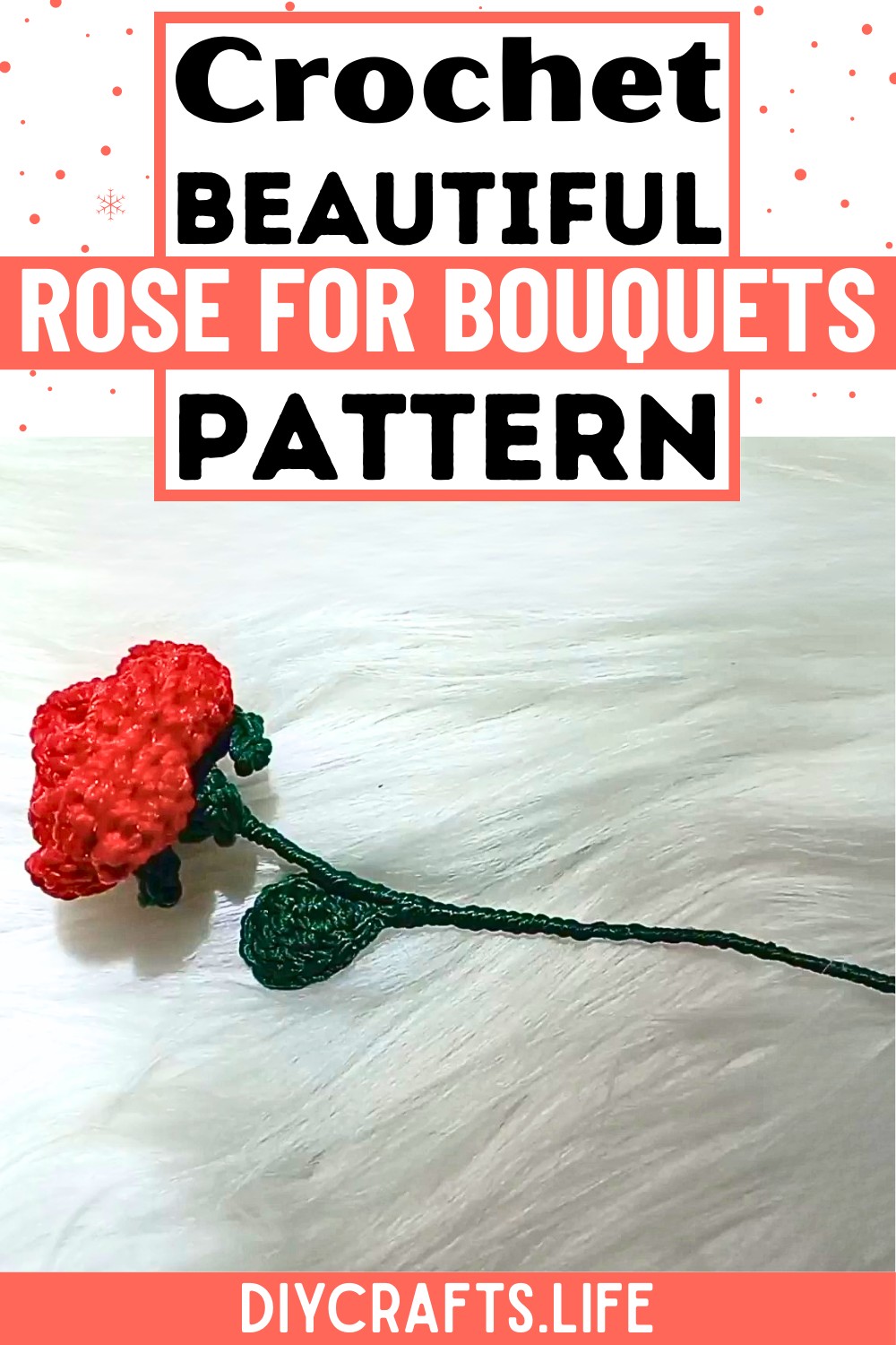 Crochet Rose for Bouquets – Handmade Gift Idea
