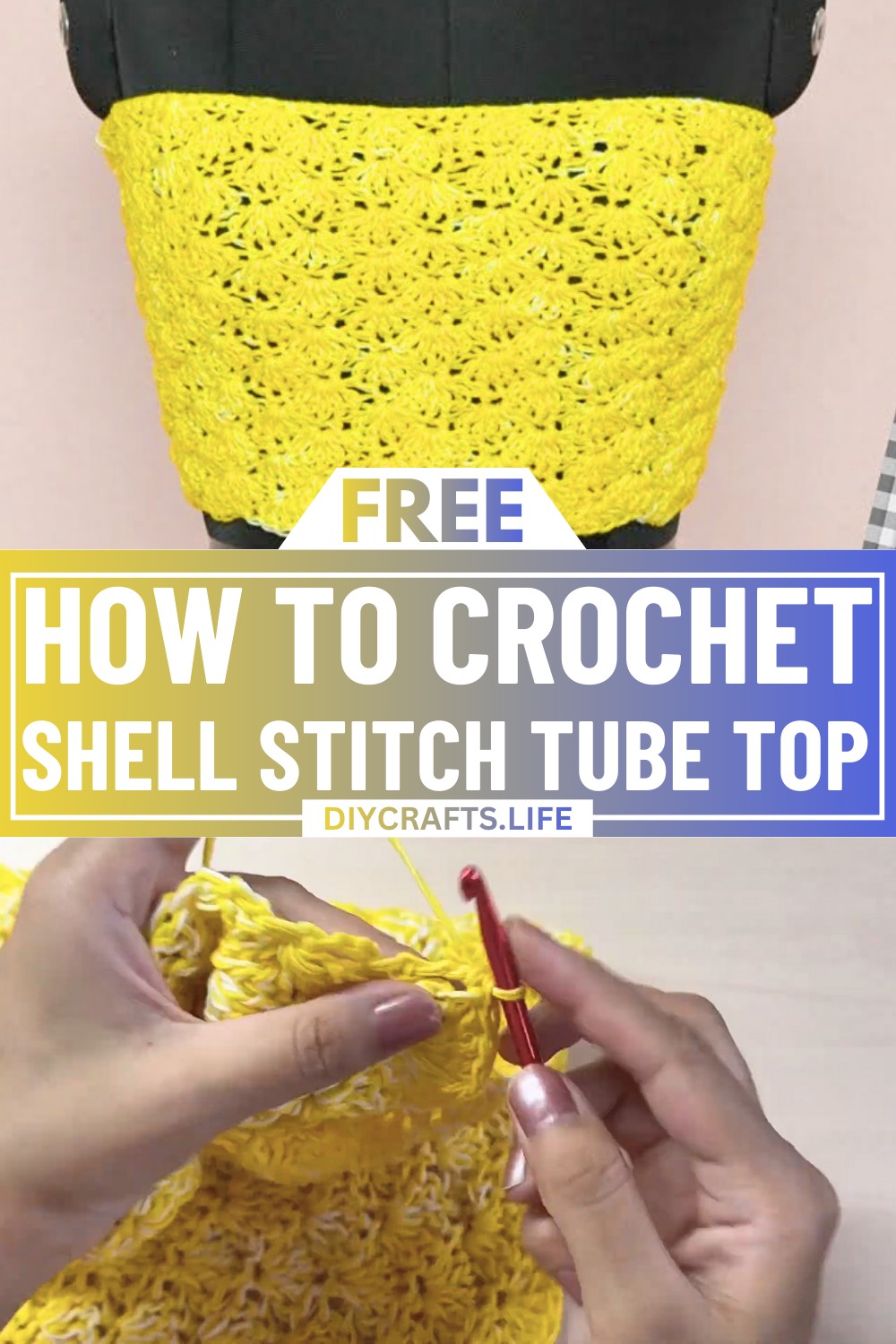 Crochet Shell Stitch Tube Top Tutorial