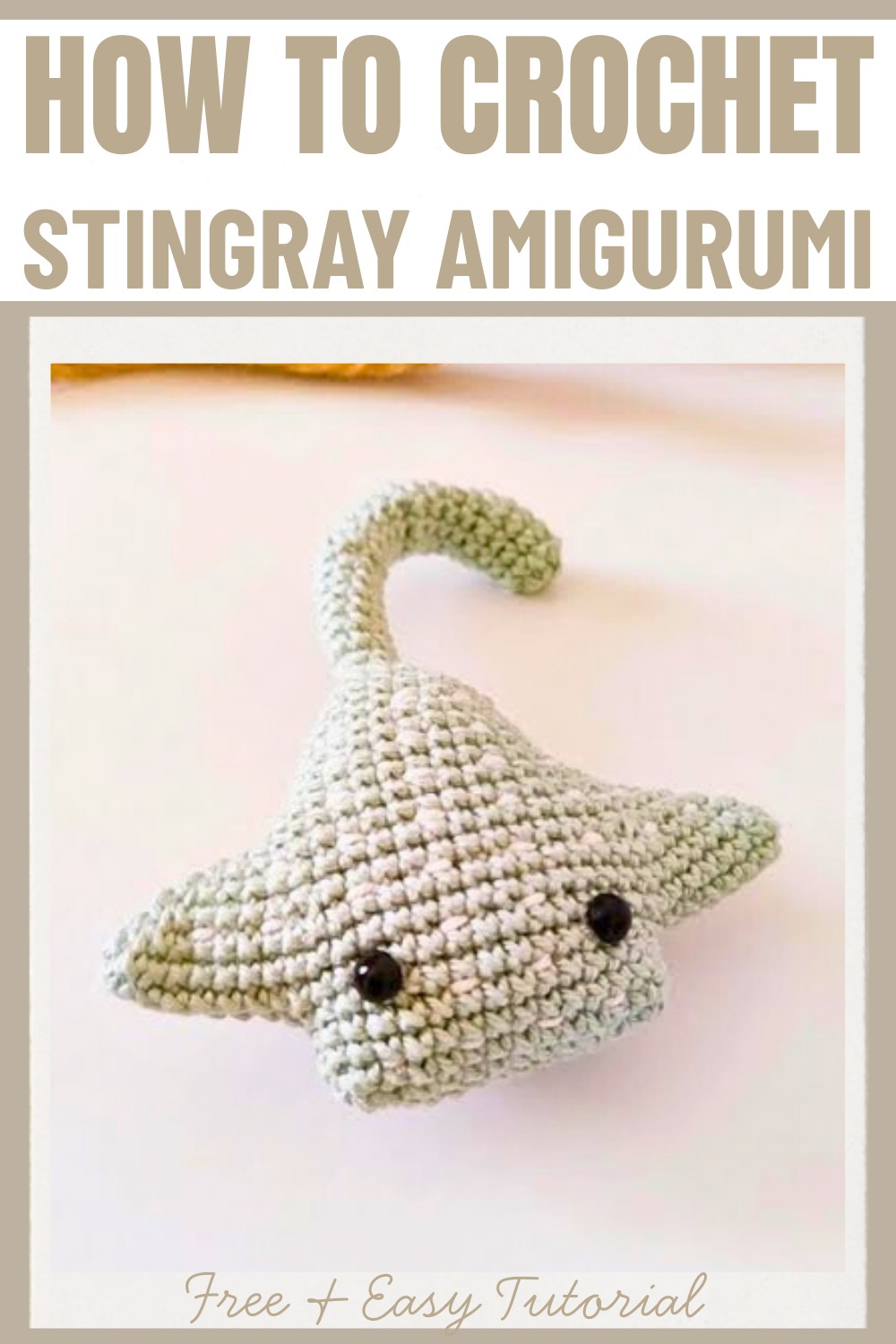 Crochet Stingray Amigurumi – Soft, Elegant Ocean-Inspired Design