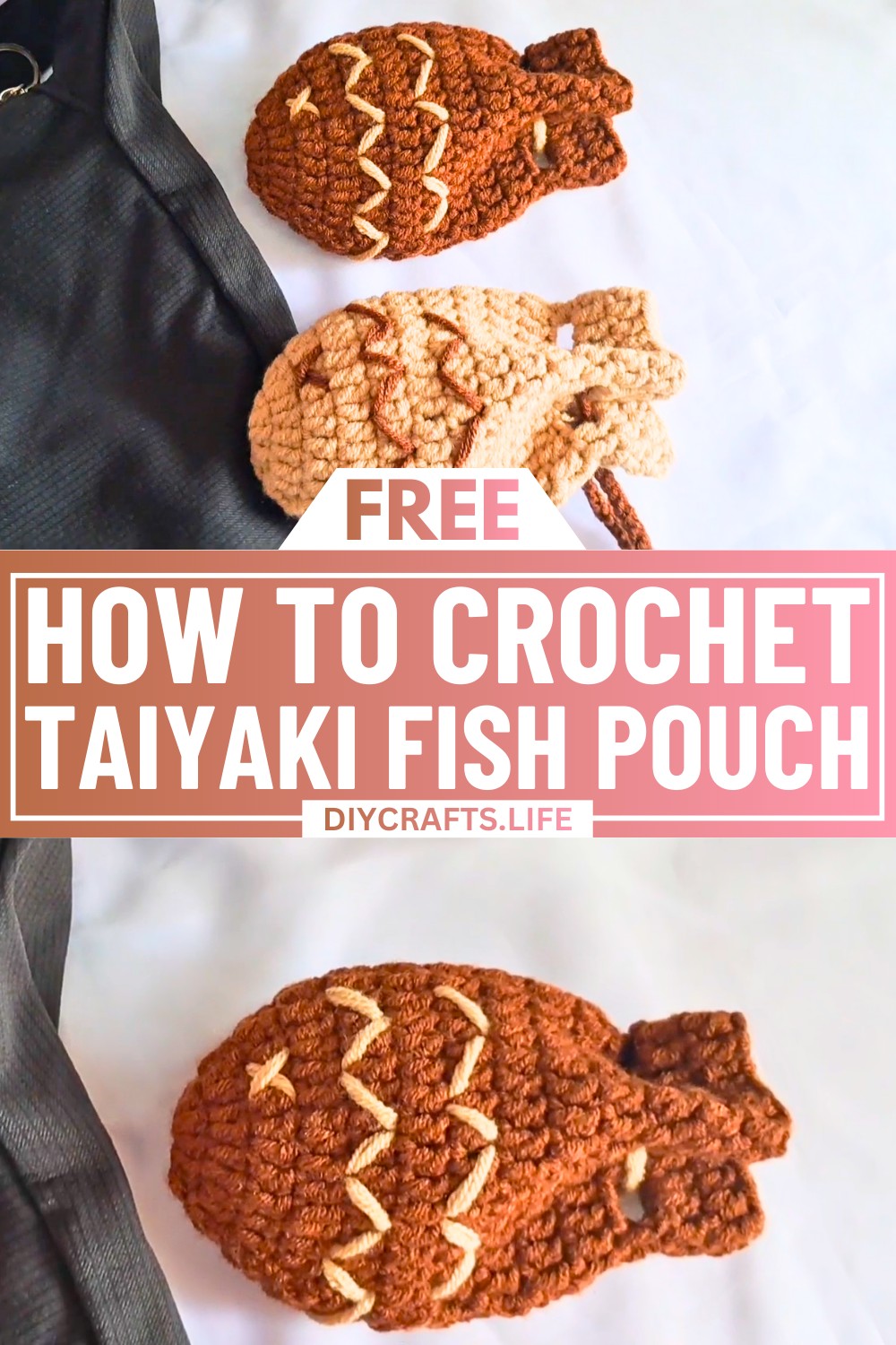 Crochet Taiyaki Fish Pouch Pattern For Stylish Accessory