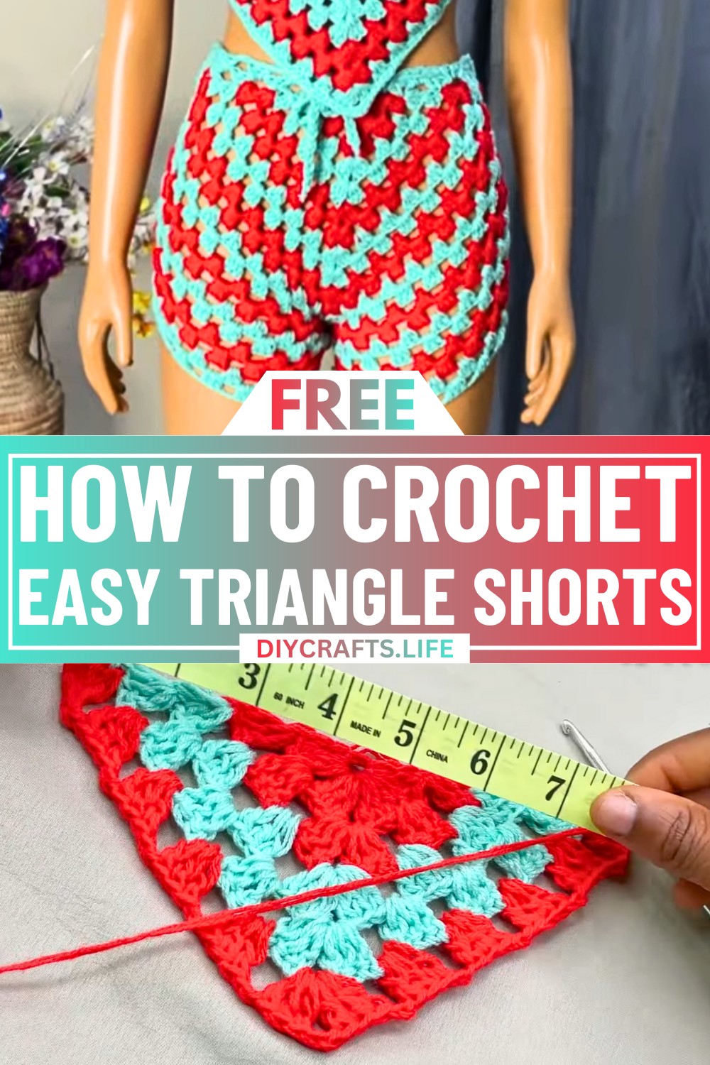 Crochet Triangle Shorts – Bold Design in Fashion
