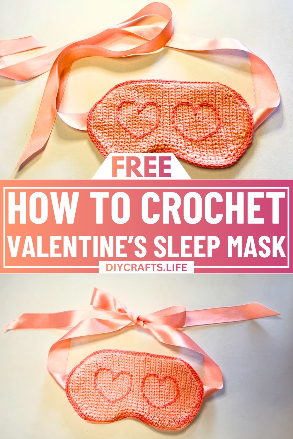 Crochet Valentine’s Sleep Mask – Sweet Comfort with Love
