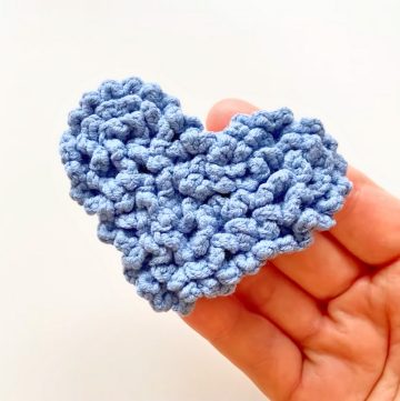 Easy Crochet Heart Decoration for Any Project