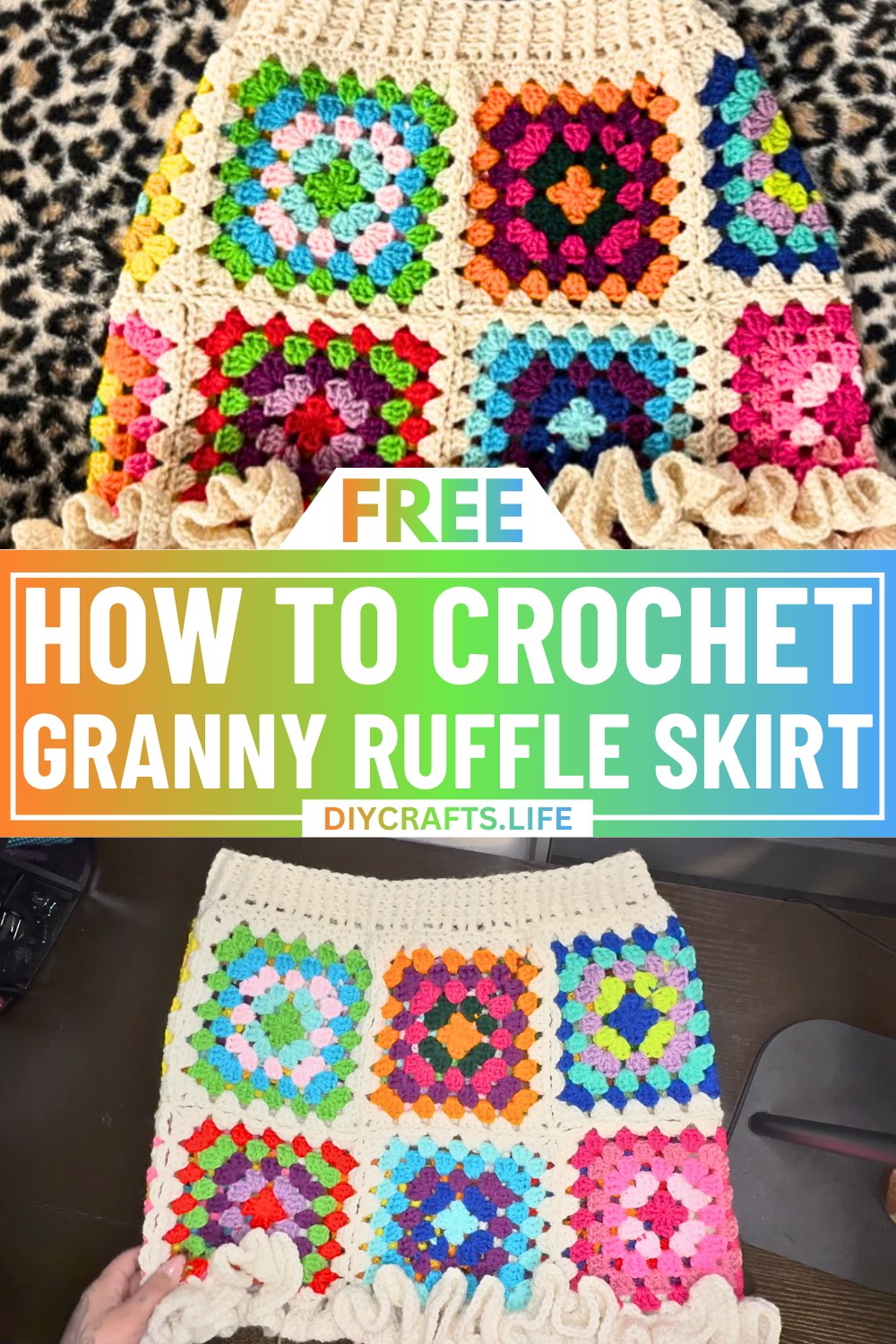 Granny Square Ruffle Skirt Crochet Tutorial Made Simple