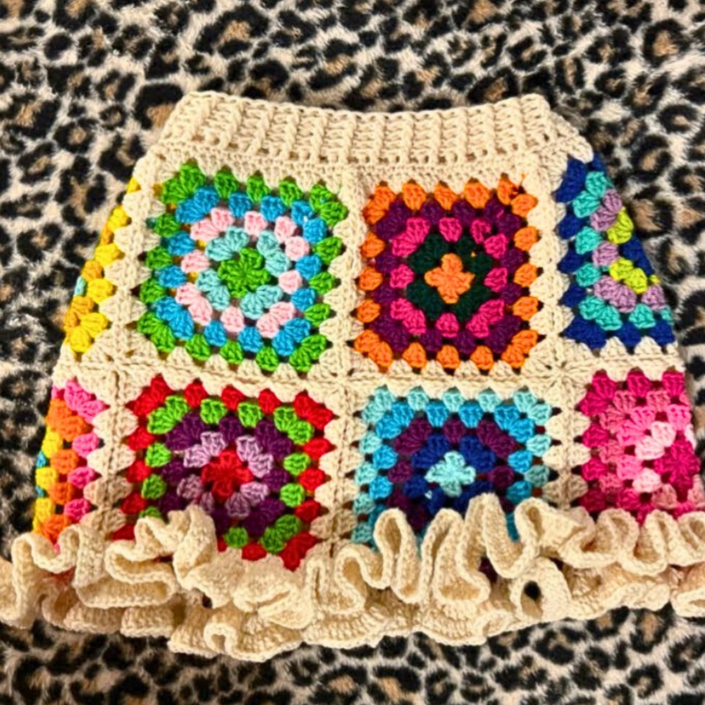 Granny Square Ruffle Skirt Crochet Tutorial Made Simple