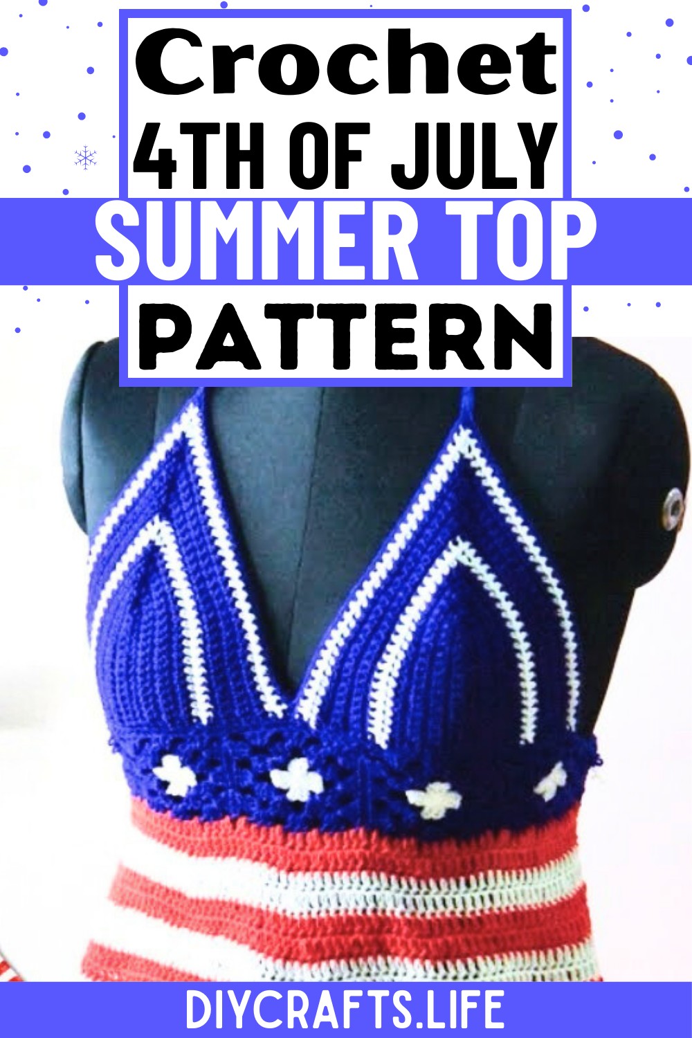 Handmade 4th of July Crochet Summer Top – Light & Stylish