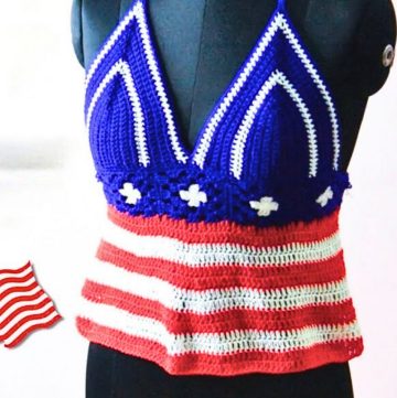 Handmade 4th of July Crochet Summer Top – Light & Stylish