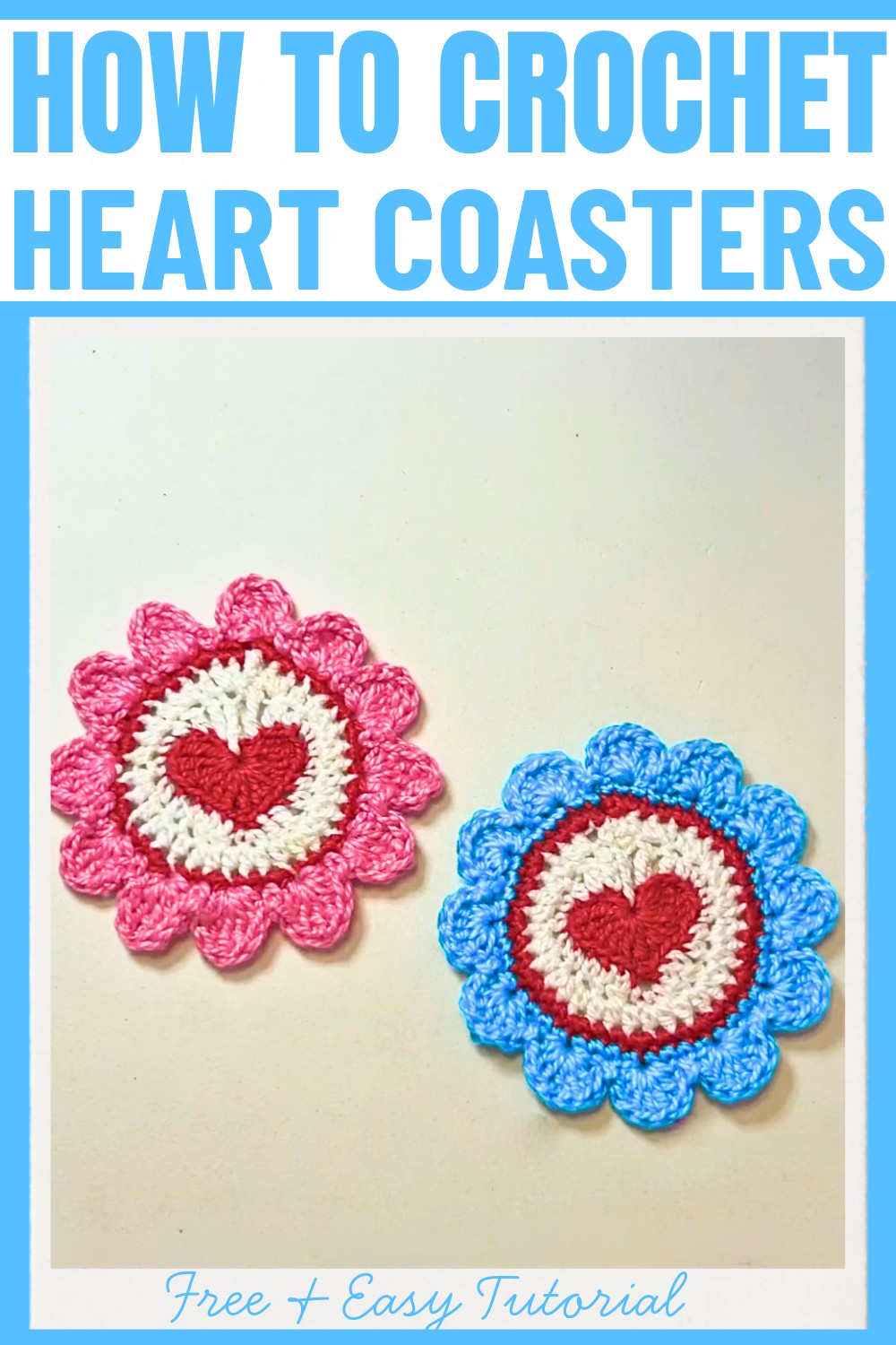 Handmade Crochet Heart Coasters – Perfect Valentine Décor