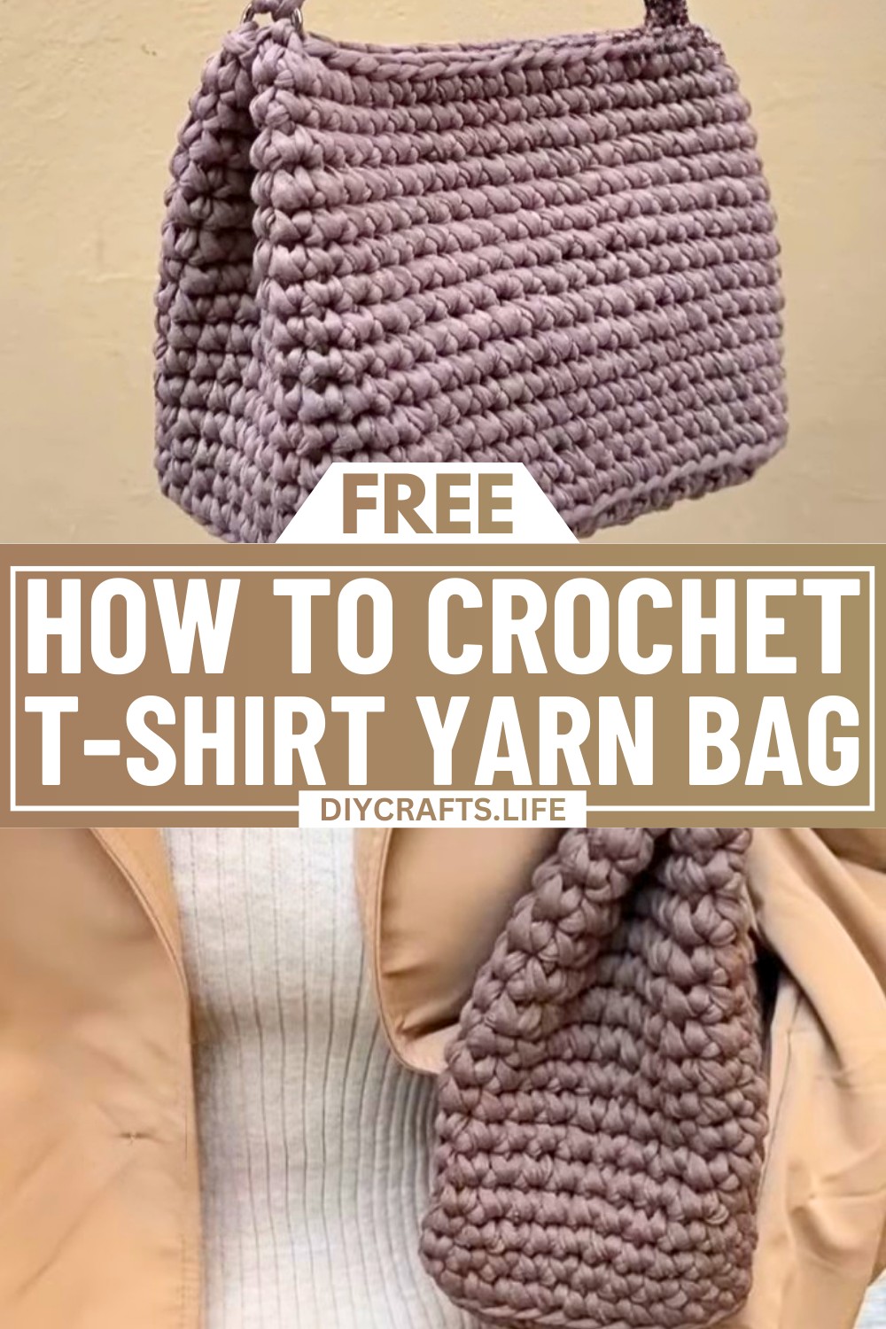 How To Crochet Chic T-shirt Yarn Bag