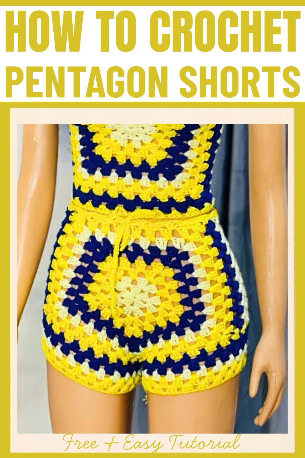 Stylish Crochet Pentagon Shorts – Modern & Comfortable Design