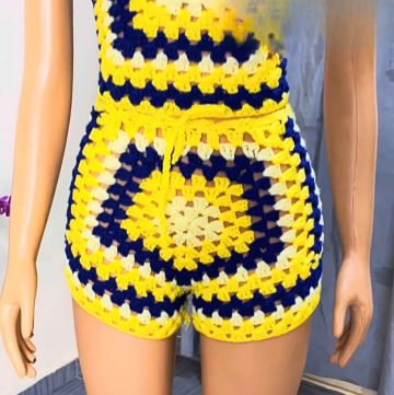 Stylish Crochet Pentagon Shorts – Modern & Comfortable Design