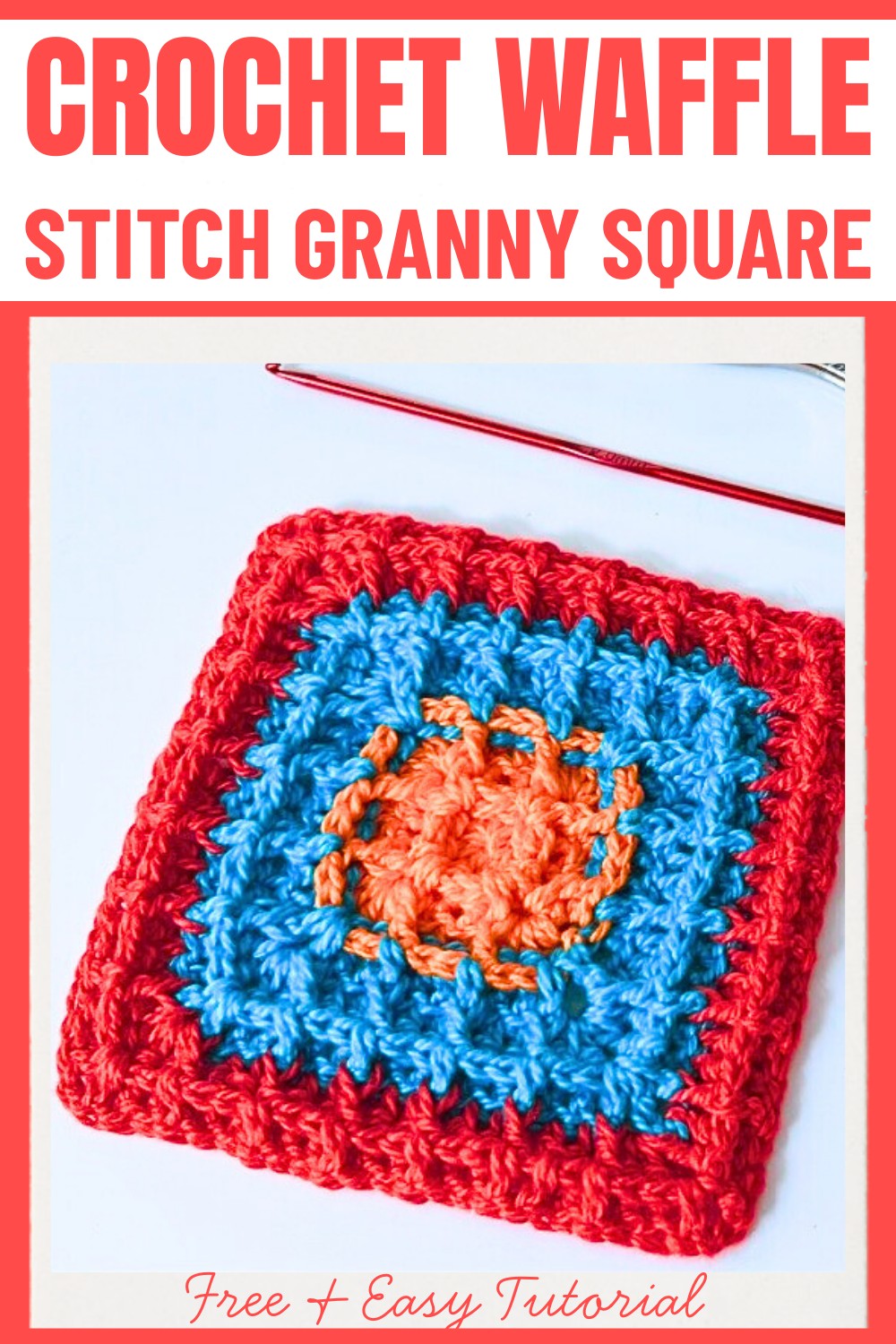Thick & Textured Waffle Stitch Granny Square Crochet Pattern