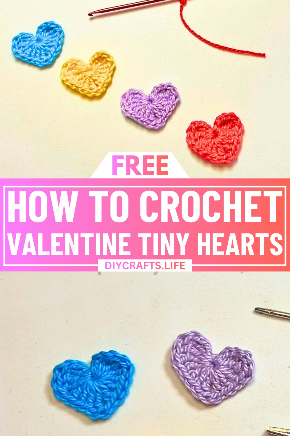 Tiny Crochet Hearts – Handmade Valentine’s Day Accents