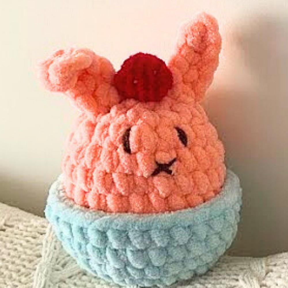 Beginner-Friendly Crochet Bunny Cupcake Pattern Free