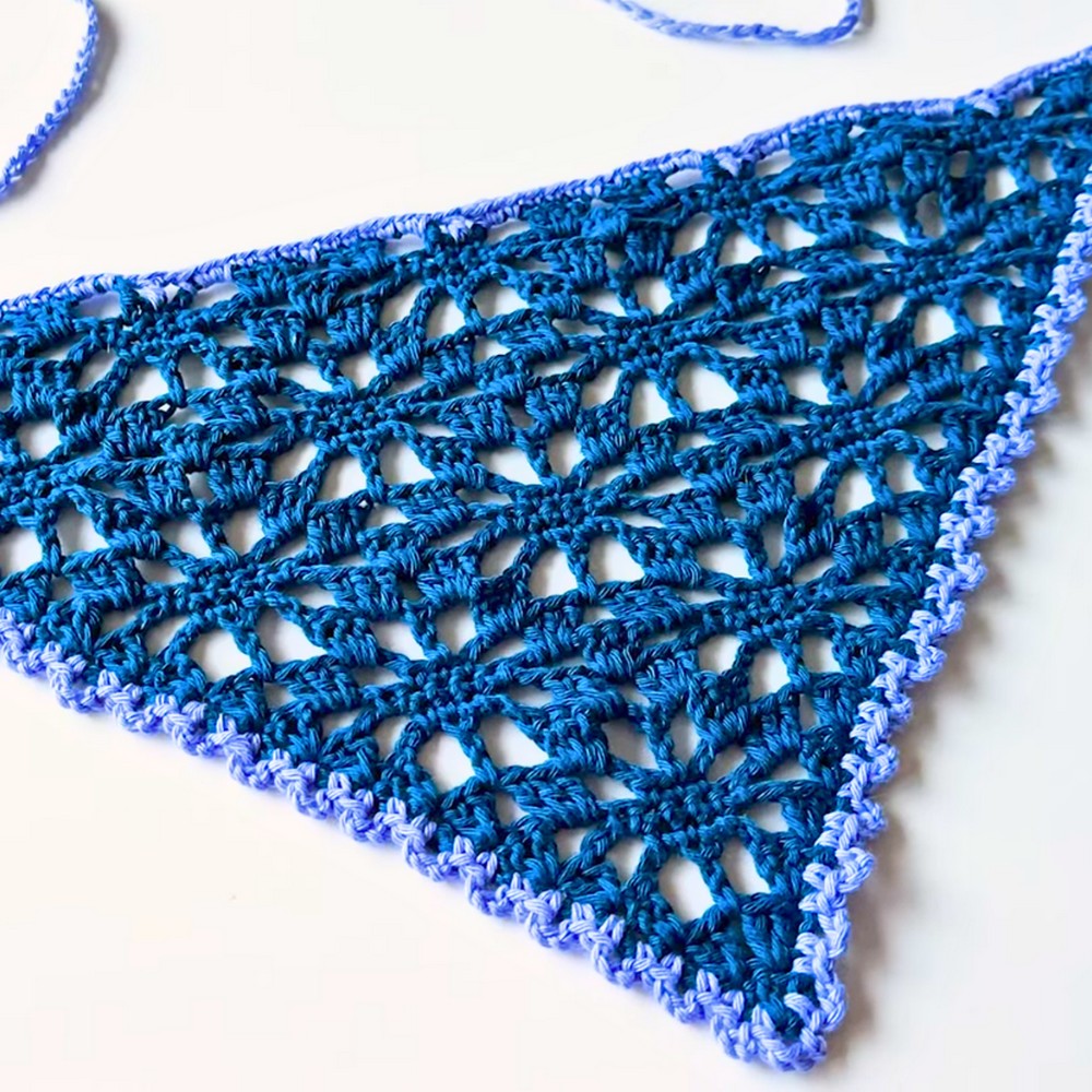 Beginner-Friendly Crochet Lacy Floral Bandana Pattern