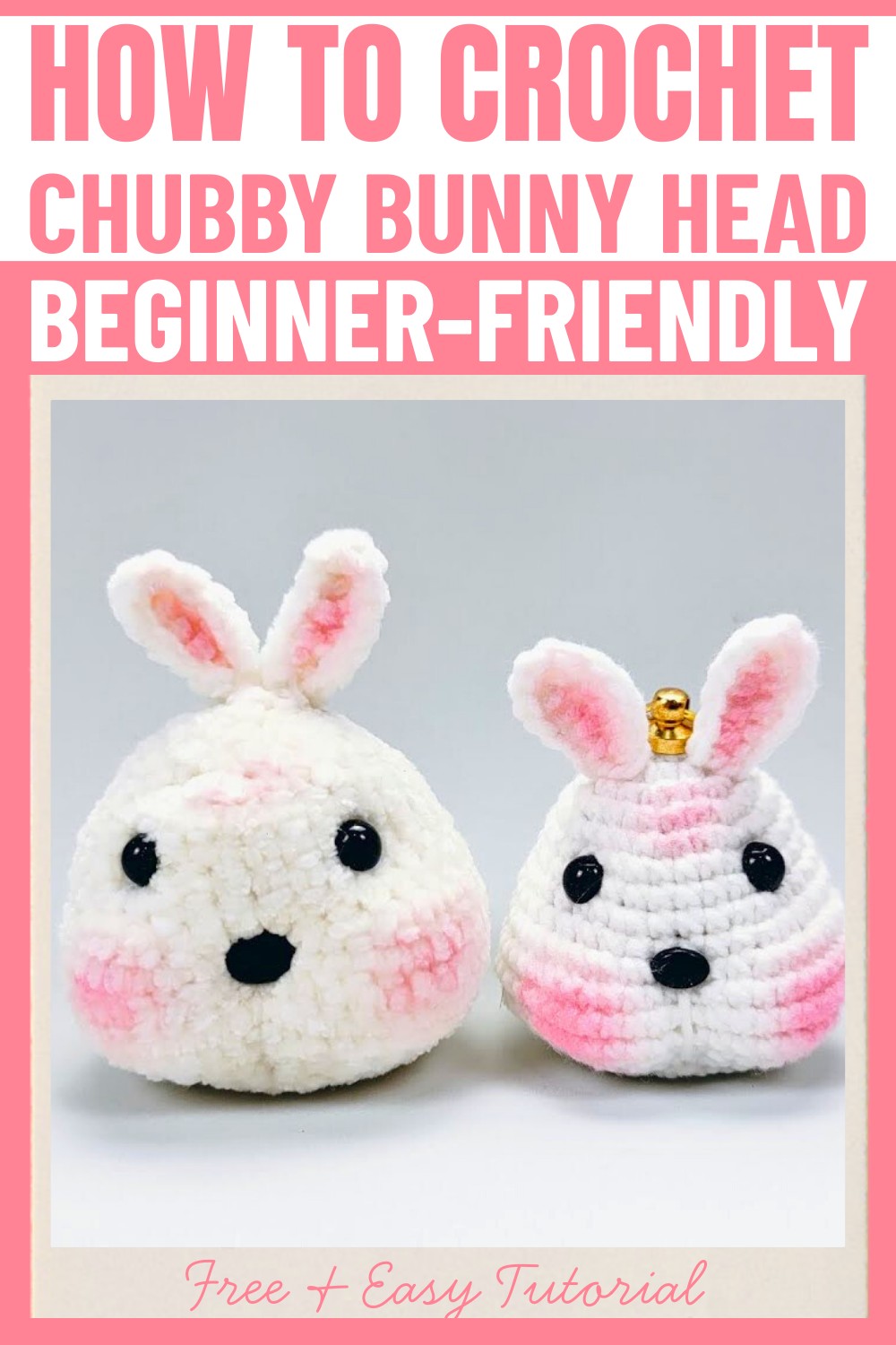 Chubby Bunny Head Keychain