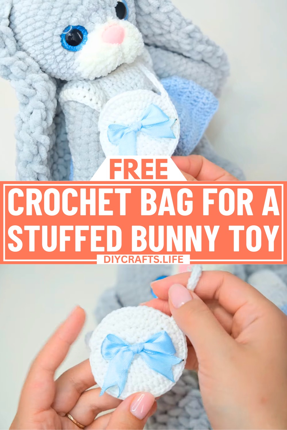 Crochet BAG for a Stuffed Bunny Toy