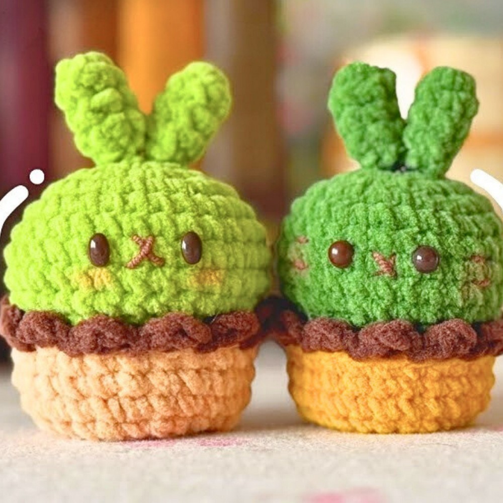 Crochet Bunny Bonsai Plushie - Cute & Beginner-Friendly