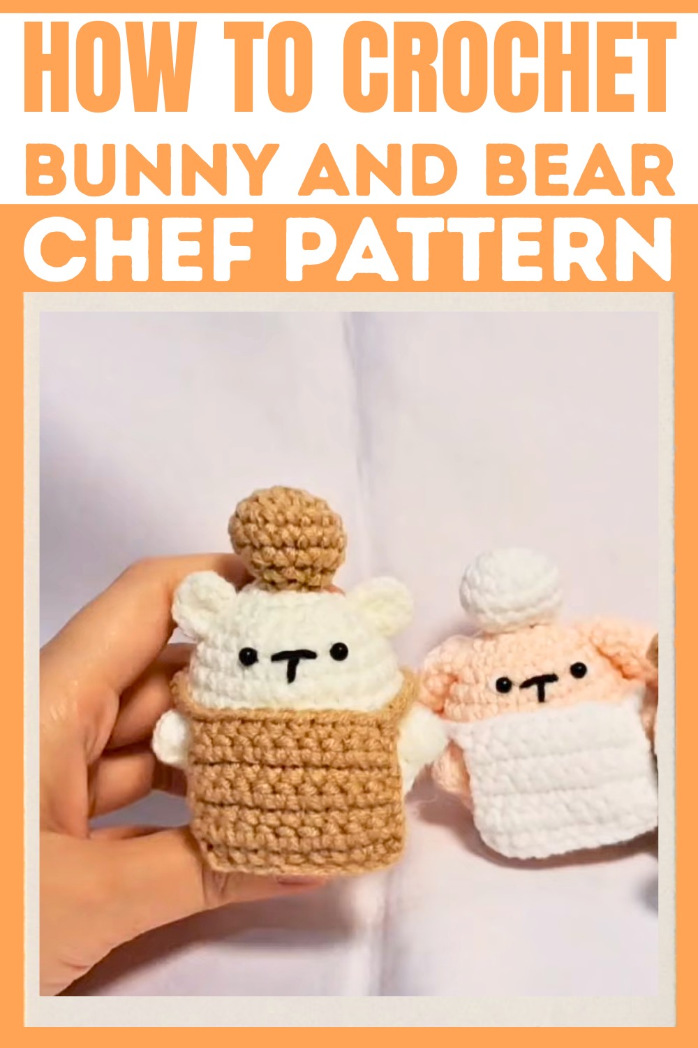 Crochet Bunny and Bear Chef Pattern For Creative Decor