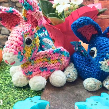 Crochet Mini Bunny Easter Basket Tutorial