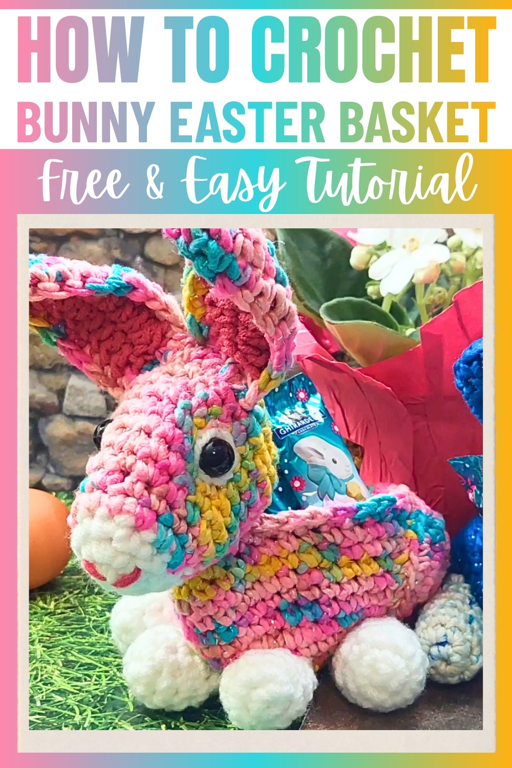 Crochet Mini Bunny Easter Basket Tutorial