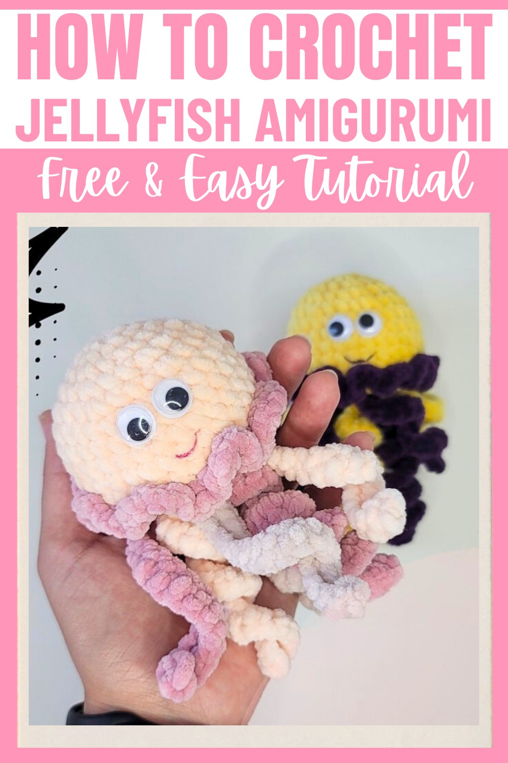 Cute Crochet Jellyfish Amigurumi with Flowing Tentacles