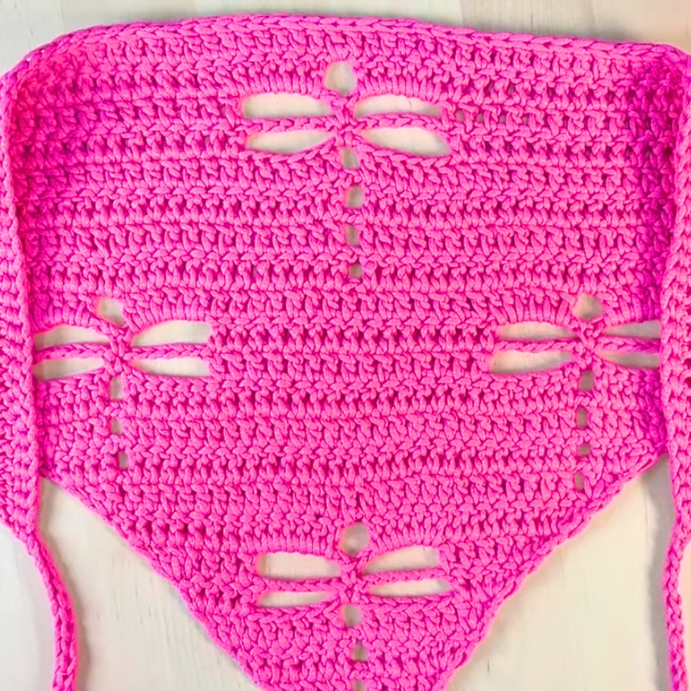 Dragonfly Filet Bandana Crochet Pattern Free