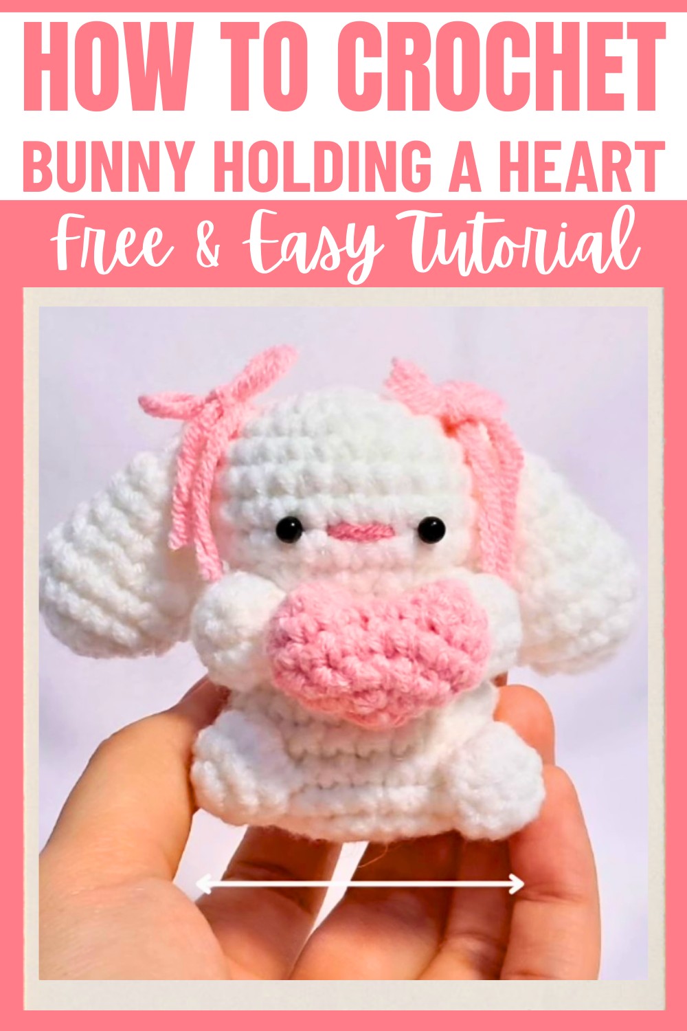 Easy Crochet Bunny Holding a Heart Pattern Free