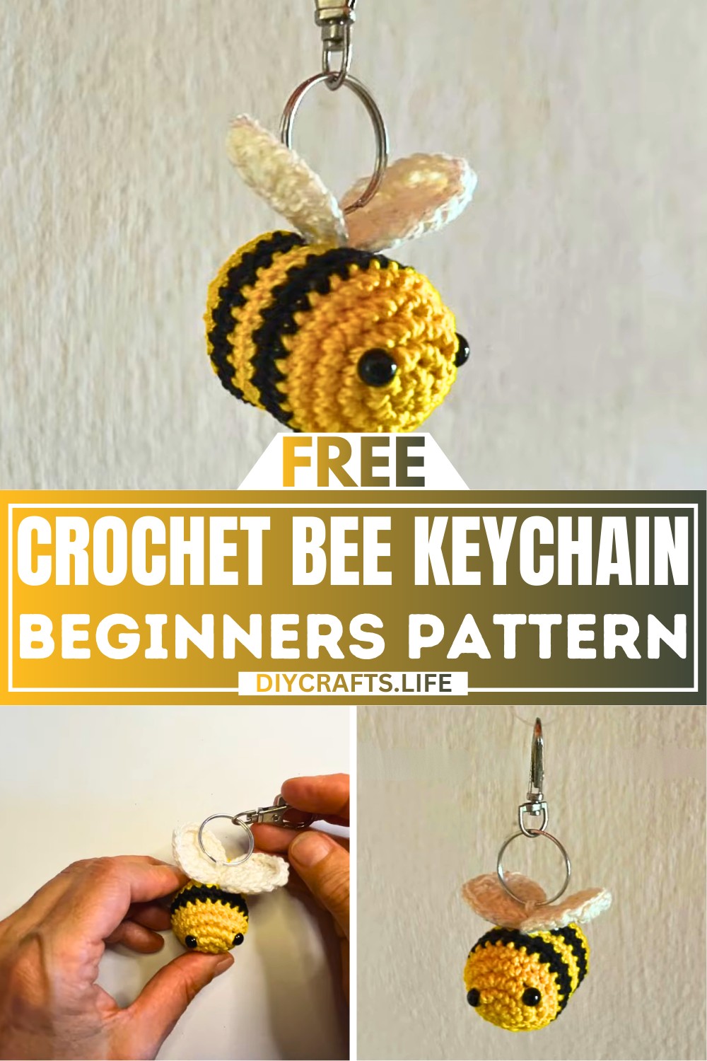 How to Crochet a Bee Keychain for Beginners