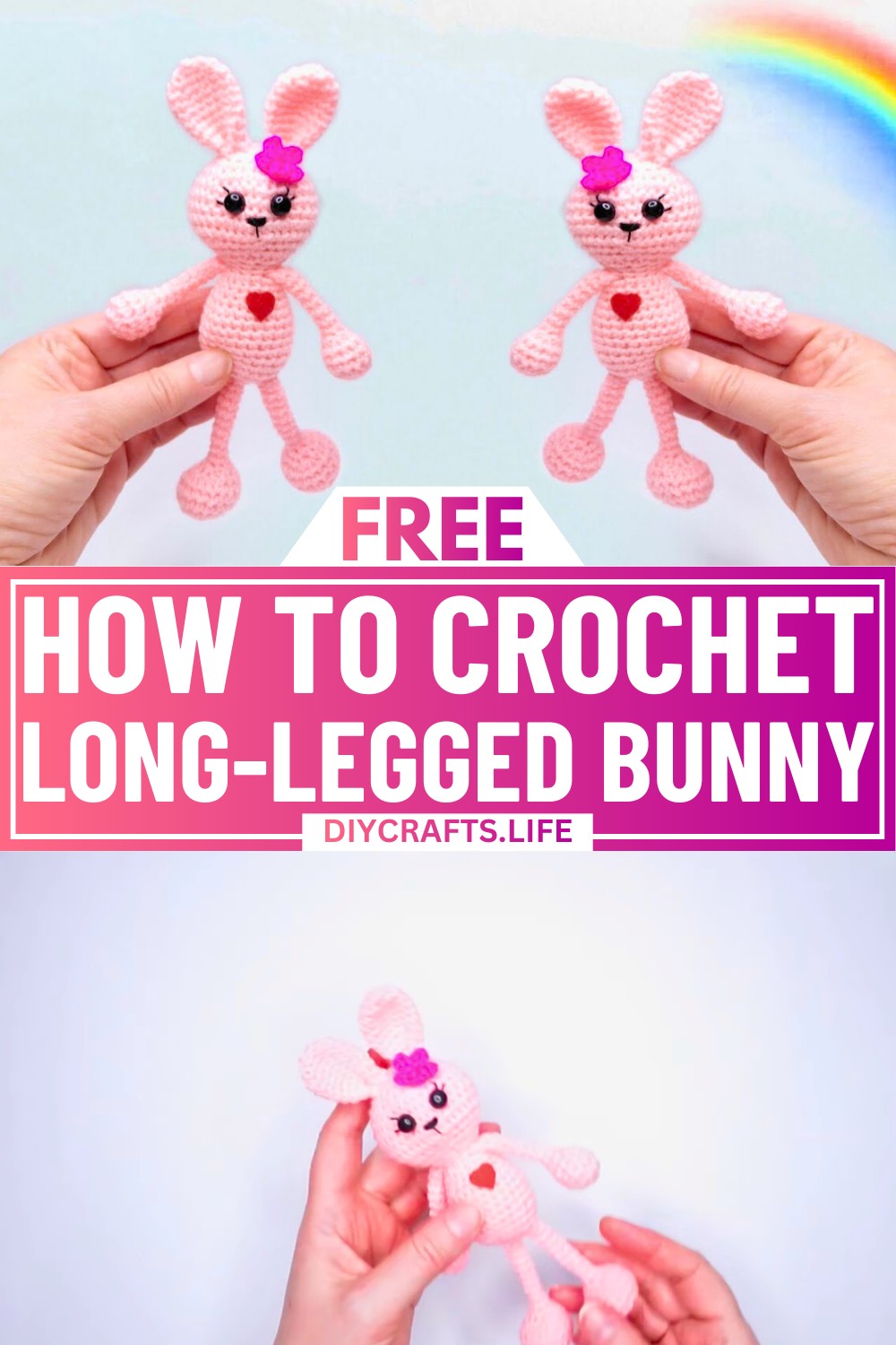 crochet a long-legged bunny