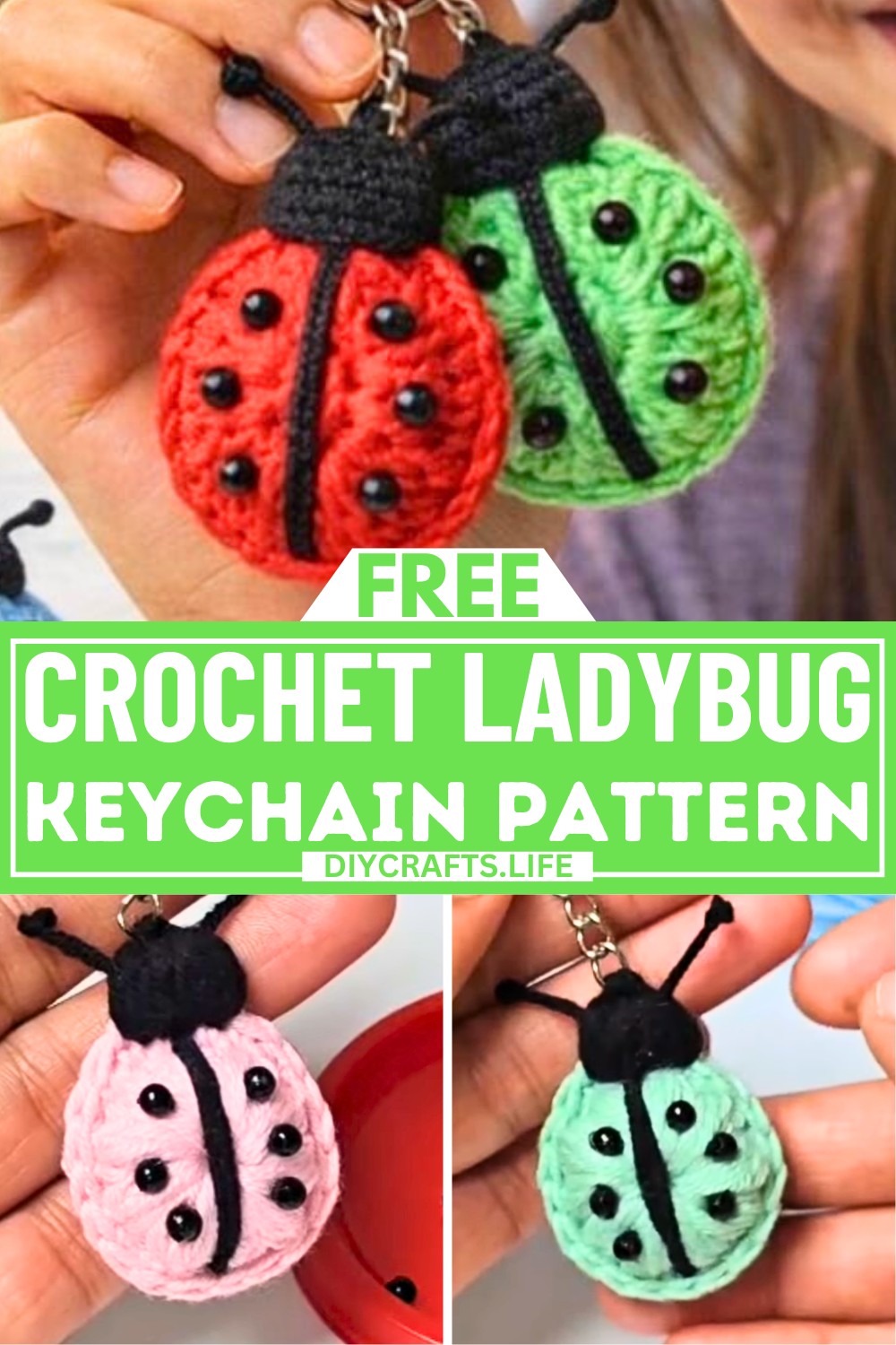 Beginner-Friendly Crochet Ladybug Keychain Pattern Free