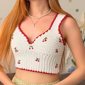 Crochet Top with Embroidery - Easy and Stylish Design