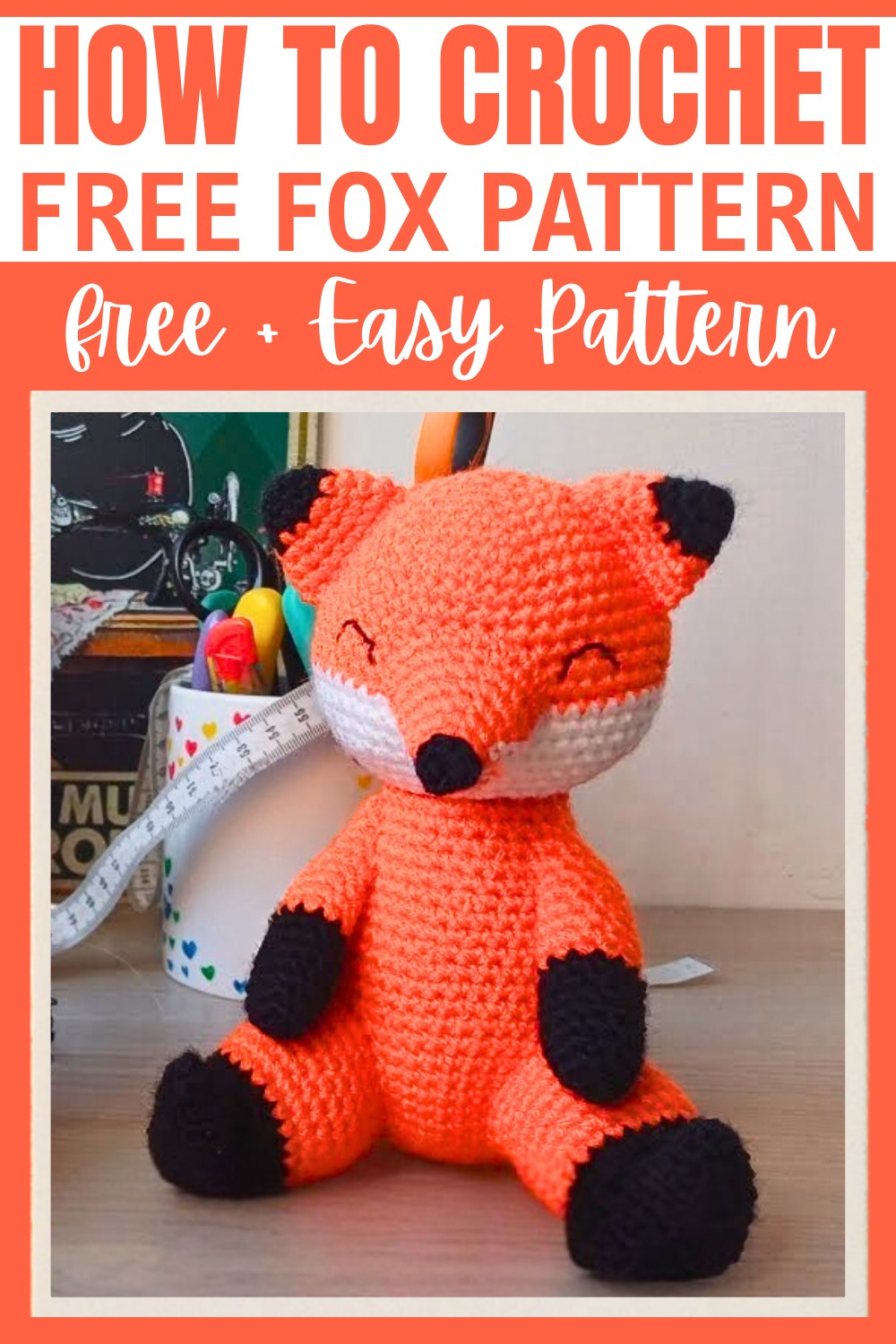 Free Crochet Fox Pattern For Handmade Toy or Decor Idea