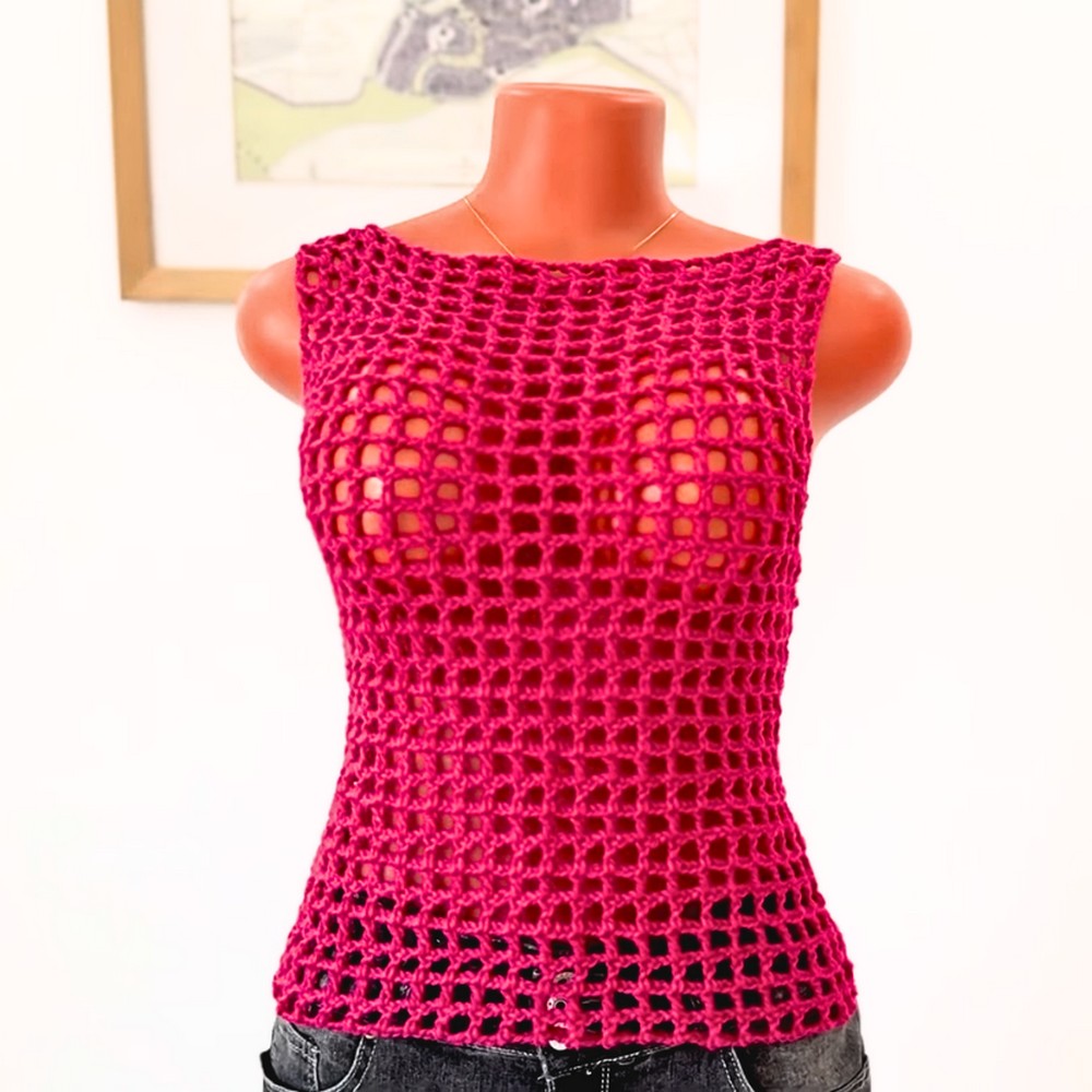 How to Crochet a Mesh Top