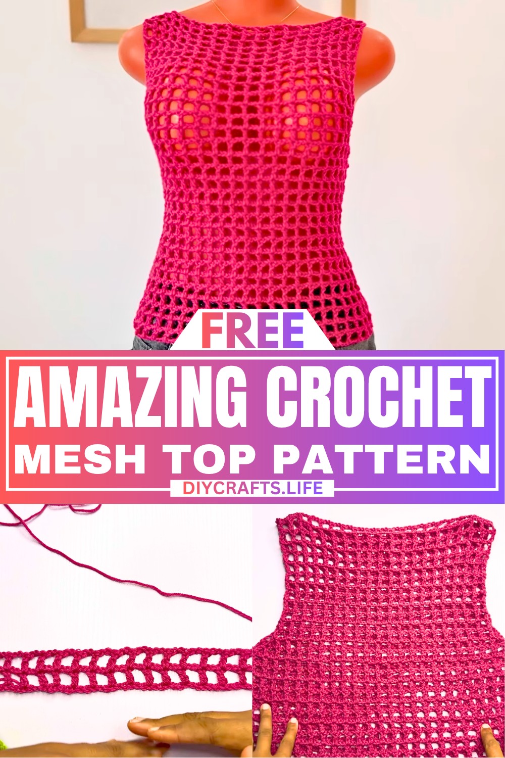 How to Crochet a Mesh Top