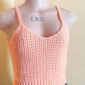How to crochet a very simple crop tank top