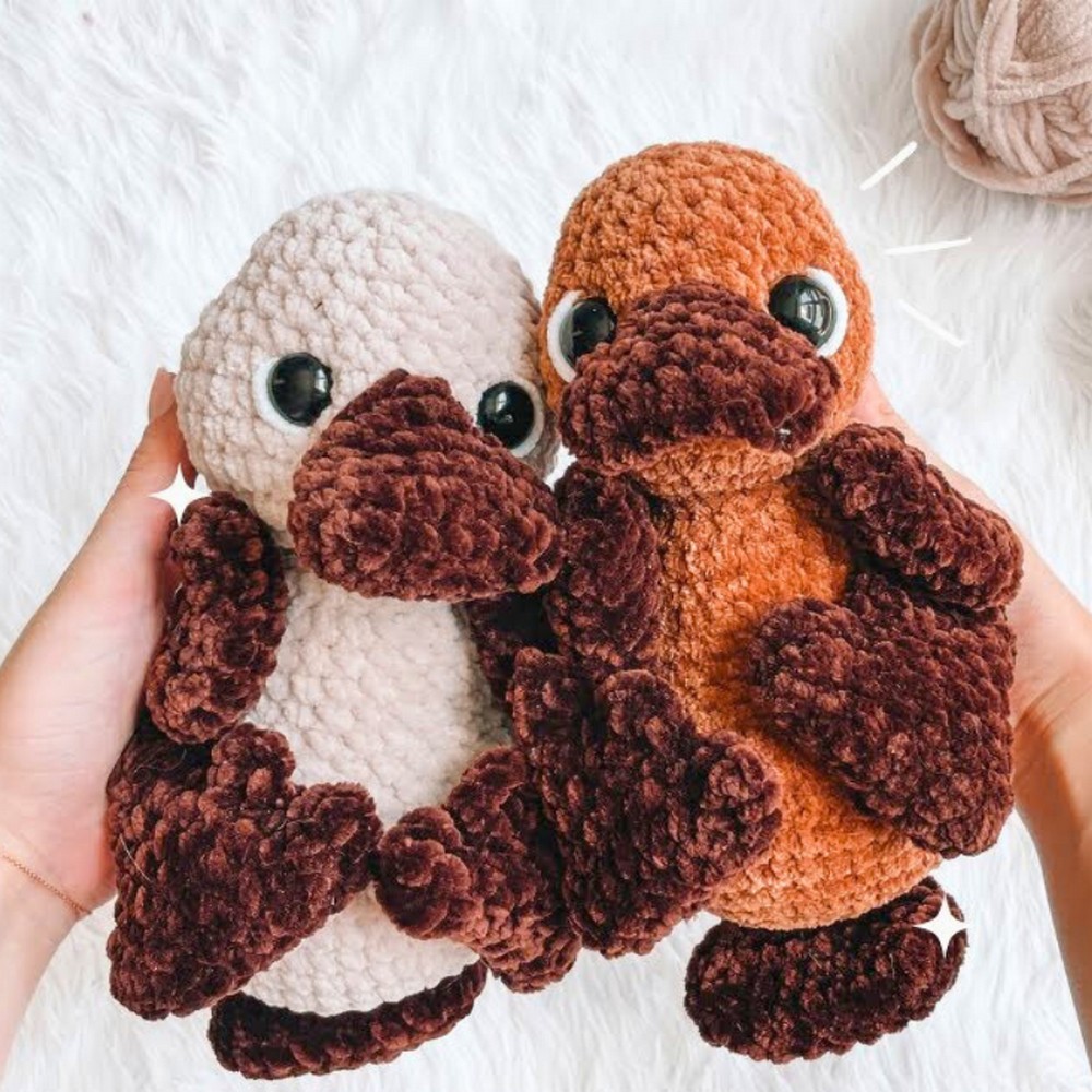 Low-Sew Crochet Platypus Pattern With Minimal Sewing Steps