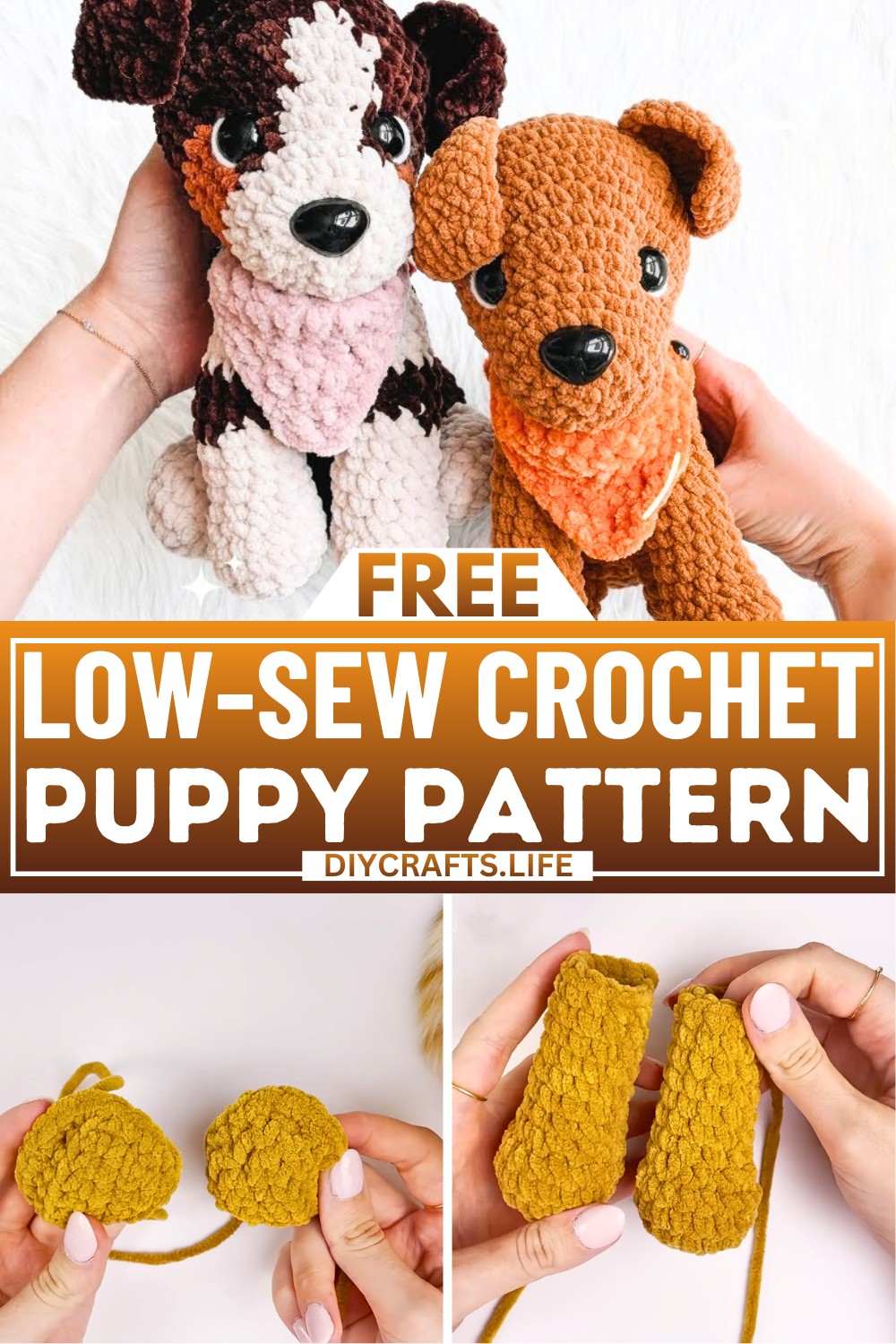 Low-Sew Crochet Puppy Pattern for Easy Handmade Toy