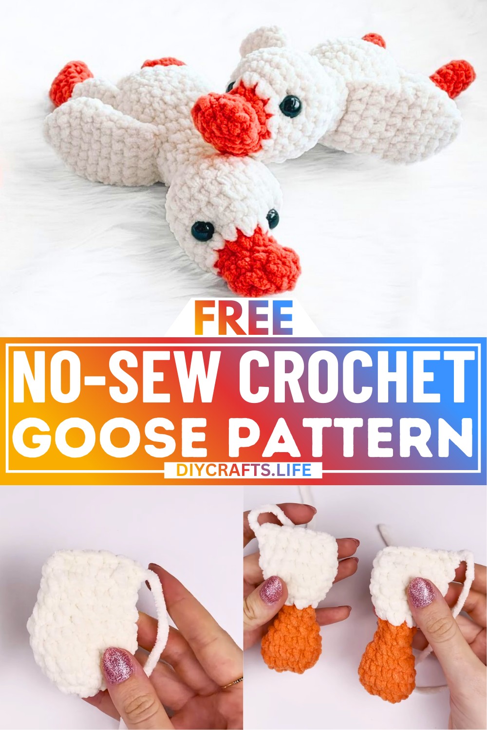 No-Sew Crochet Goose Pattern with Step-by-Step Tutorial