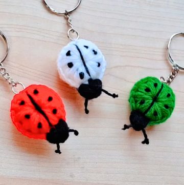 Simple Crochet Ladybug Keychain Pattern Free