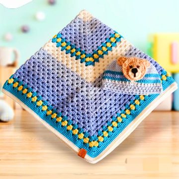 Crochet Baby Blanket Using One Big Granny Square